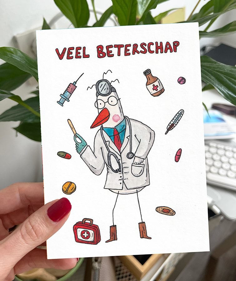 Veel Beterschap Postcard Print